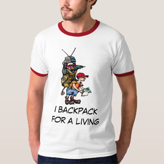 T-shirt Mim backpackfor uma vida - personalizada (Frente)