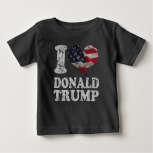 T-shirt Mim bandeira americana Donald Trump do coração
