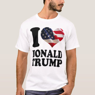 T-shirt Mim bandeira americana Donald Trump do coração