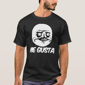 T-shirt mim cara cómica do meme da raiva do gusta