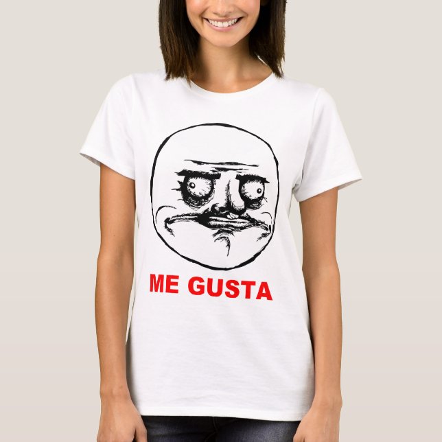 T-shirt Mim cara Meme da raiva de Gusta (Frente)