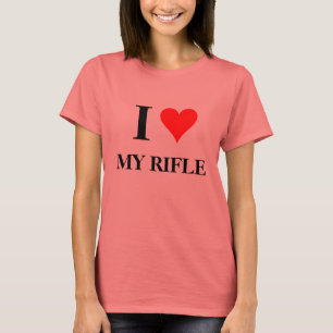 T-shirt Mim coração meu rifle