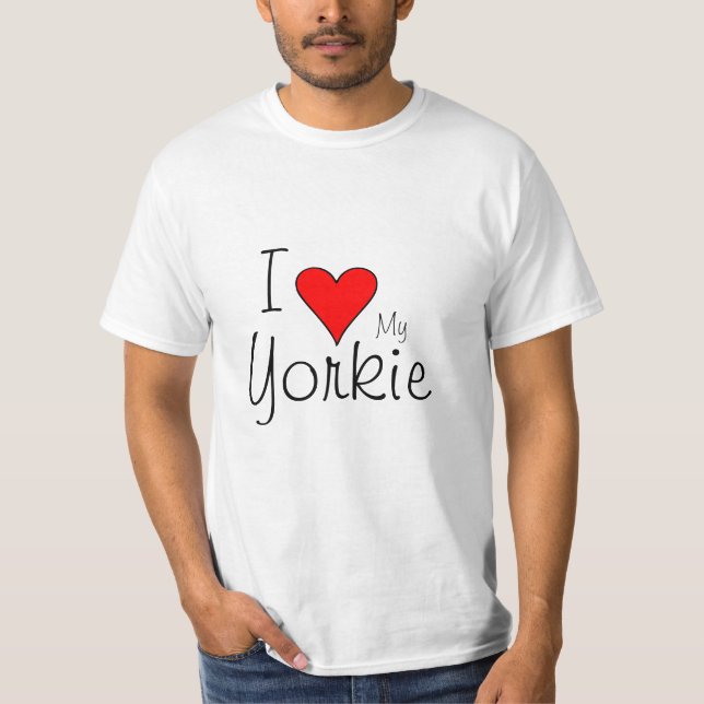 T-shirt Mim coração meu yorkie (Frente)