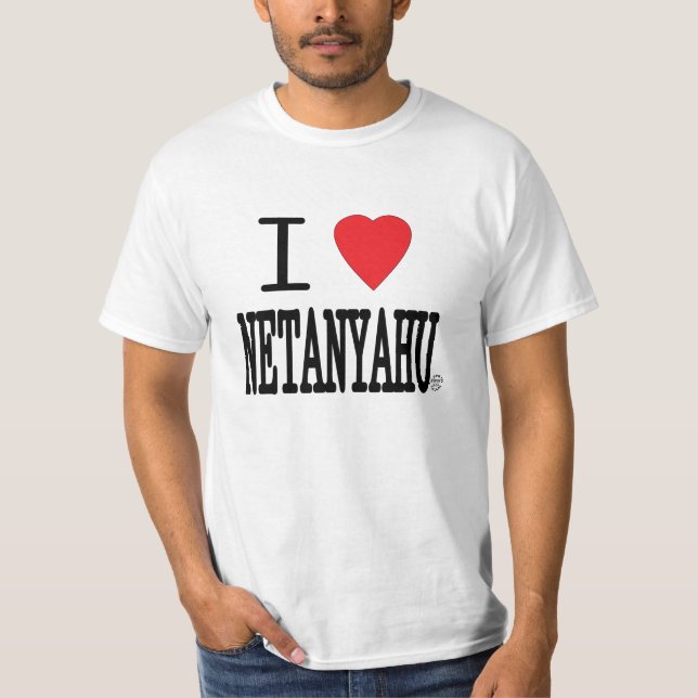 T-shirt Mim coração Netanyahu (Frente)