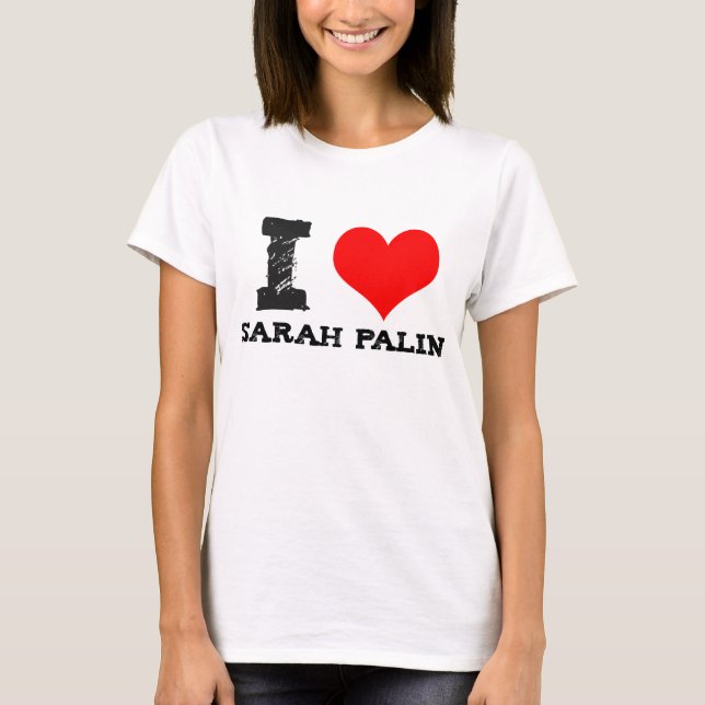 T-shirt Mim coração Sarah Palin (Frente)