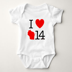 T-shirt Mim coração Wisconsin 14