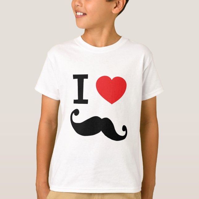 T-shirt Mim do coração Moustache twirly (Frente)