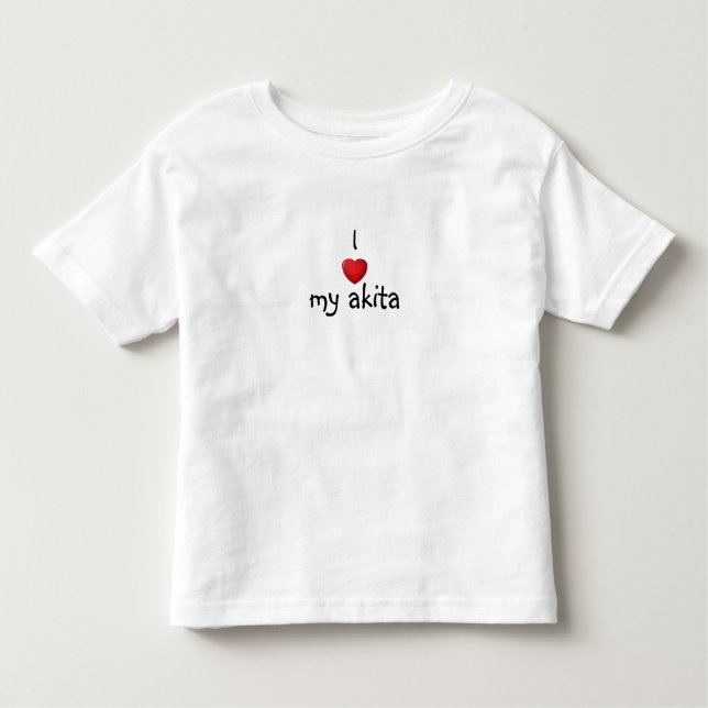 T-shirt Mim *heart* meu akita (Frente)