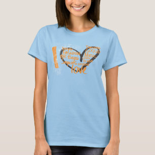 T-shirt Mim laranja dos grafites do coração