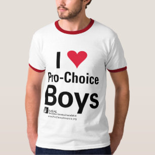 T-shirt Mim meninos da Pro-Escolha do coração