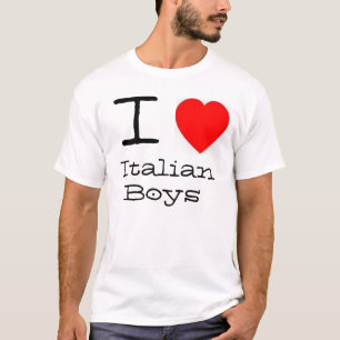 T-shirt Mim meninos do italiano do *heart*
