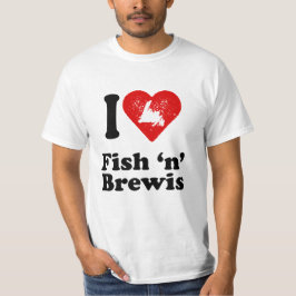 T-shirt Mim peixes n Brewis do coração