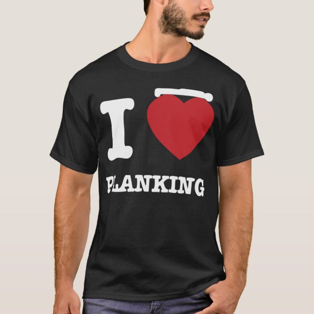 T-shirt Mim Planking do coração (Frente)