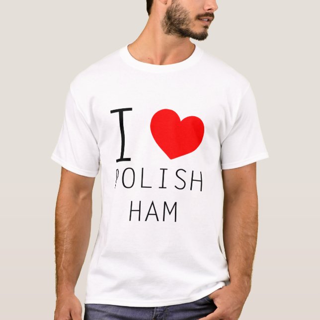 T-shirt MIM presunto polonês do CORAÇÃO (Frente)