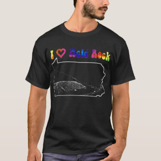 T-shirt Mim rocha ácida do *heart*, psicadélico