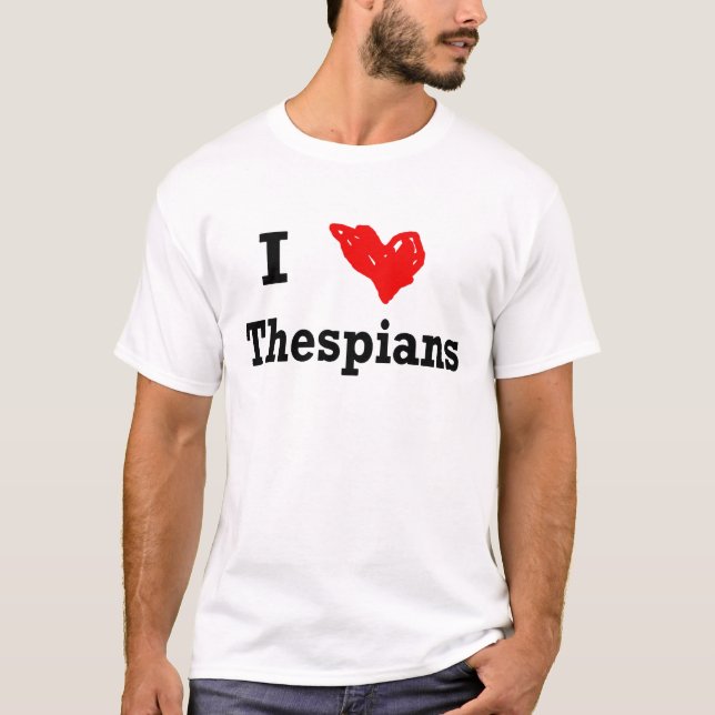 T-shirt mim thespians do coração (Frente)