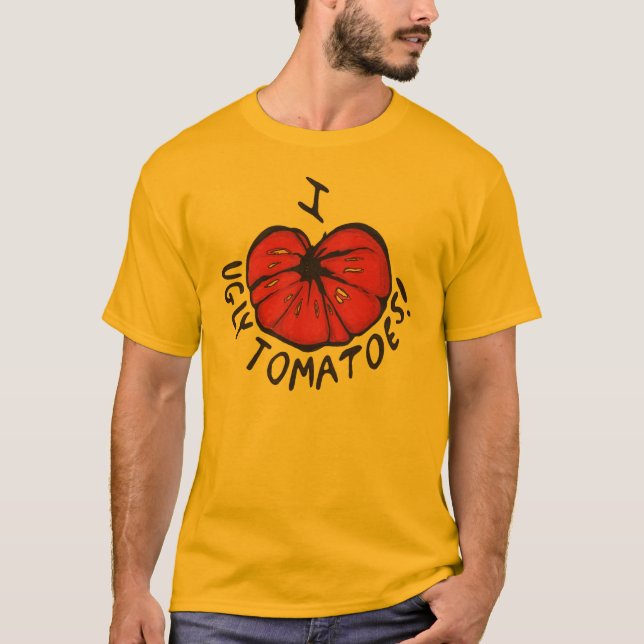 T-shirt Mim tomates feios do coração! (Frente)