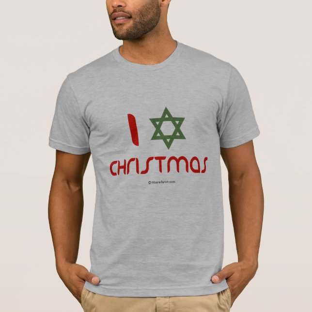 T-shirt Mim verde do Natal de Hanukkah (Frente)