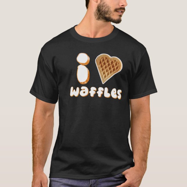 T-shirt Mim Waffles do coração (amor) (Frente)