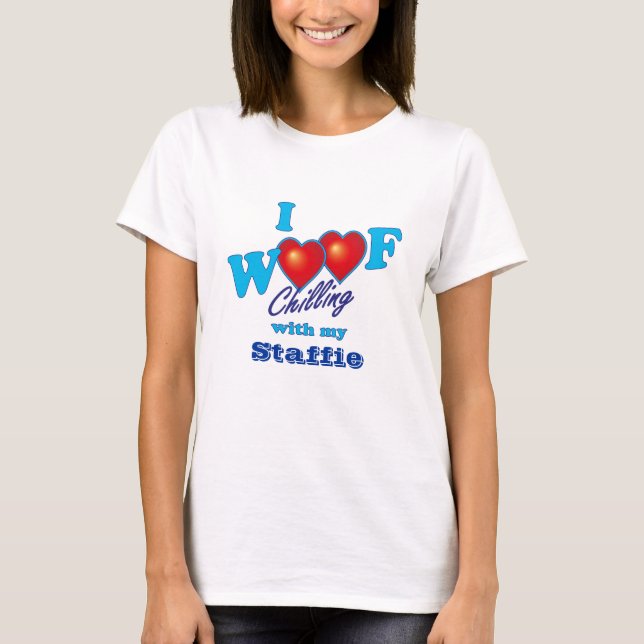 T-shirt Mim Woof Staffies (Frente)