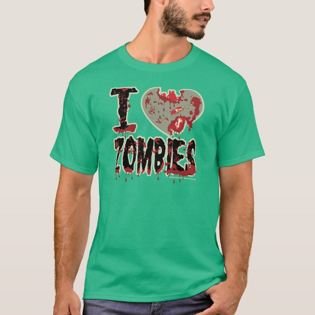 T-shirt mim zombis do coração! (Frente)