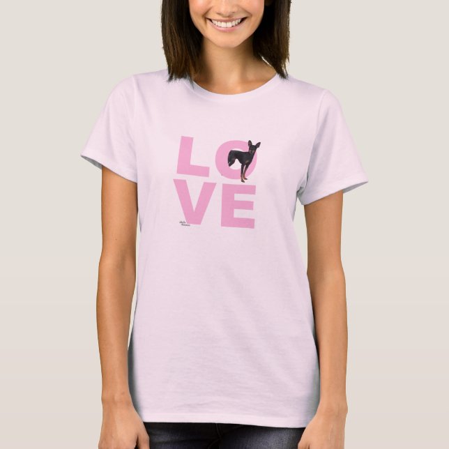 T-shirt Min Pin Love (Frente)