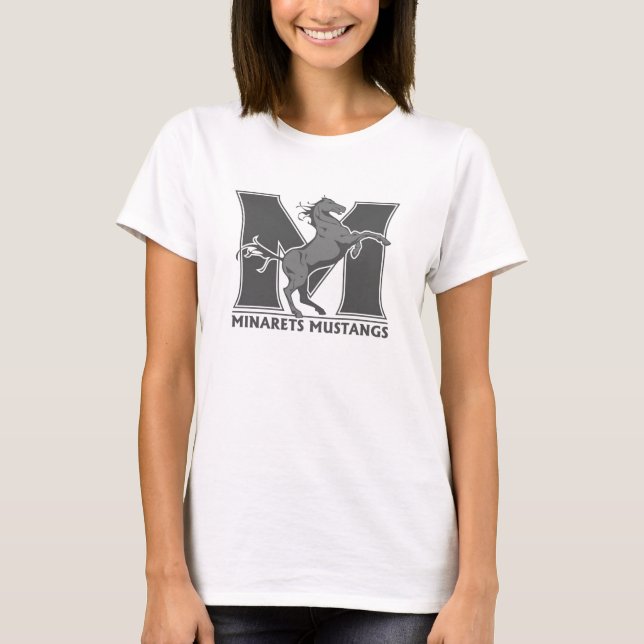 T-shirt Minaretes M Mulheres de Longa Folha (Frente)