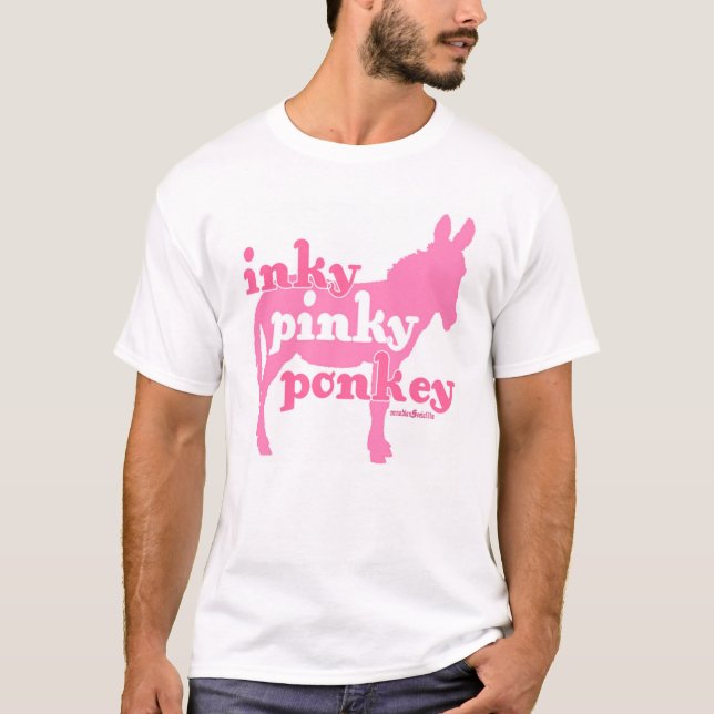 T-shirt mindinho manchado de tinta de Ponkey (Frente)