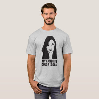 T-shirt Minha cor favorita é cinzenta