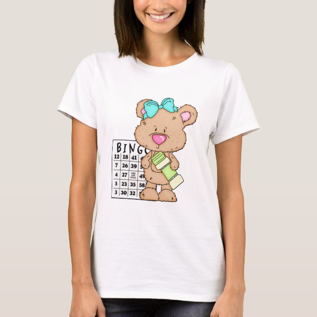 T-shirt Minha divertida saia do Urso Bingo (Frente)