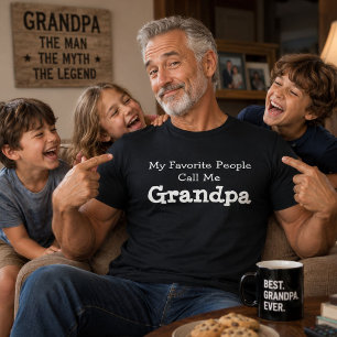 T-shirt Minha Gente Favorita Me Chama de Vovô Dia dos Pais