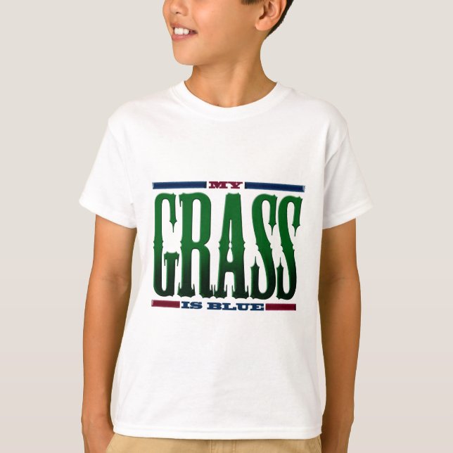 T-shirt Minha Grama É Azul (Frente)