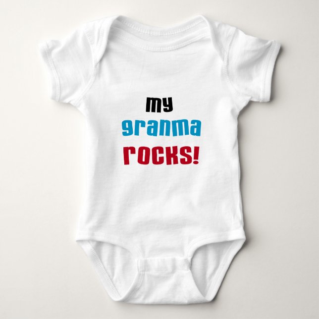 T-shirt Minha Granma Rocks T shirts e presentes (Frente)