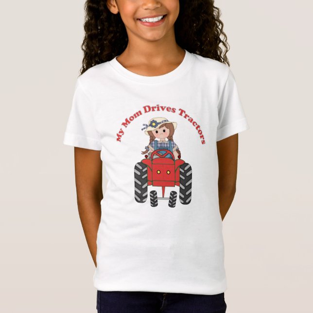 T-shirt Minha mãe dirige tratores (Frente)