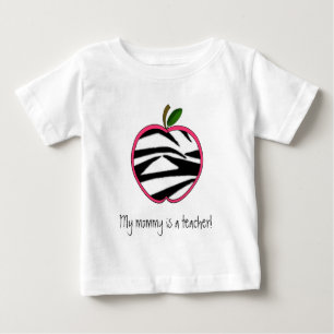 T-shirt Minha mamãe é um professor - impressão Apple da