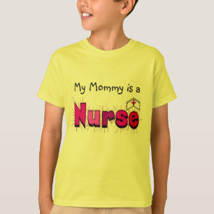 T-shirt Minha mamãe é uma enfermeira--T-shirt dos miúdo