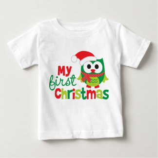 T-shirt Minha Primeira Coruja de Papais noeis de Natal