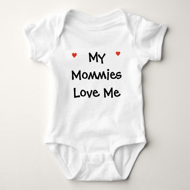 T-shirt Minhas mamãs amam-me Onsie (Frente)