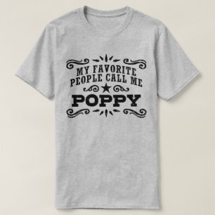 T-shirt Minhas pessoas favoritas chamam-me papoila