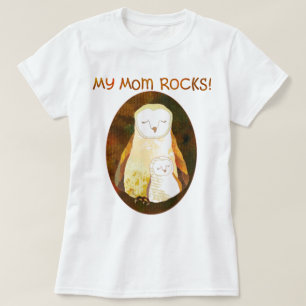 T-shirt Minhas ROCHAS da mamã! Coruja de dia das mães