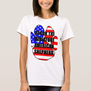 T-shirt mini aussie fag paw black tri