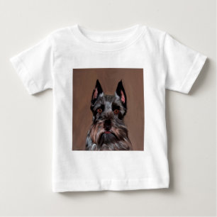 T-shirt Miniatura Schnauzer — Pintura De Cor De Água