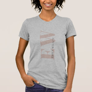 T-Shirt Mínimo Elegante de Cinza Escamoteada Simpl