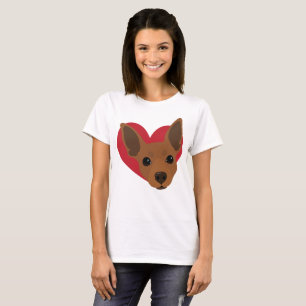 T-shirt mínimo No4 do Pin da oxidação vermelha