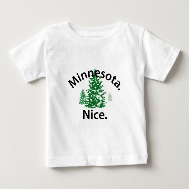 T-shirt Minnesota Nice. Ponto! (texto em preto) (Frente)