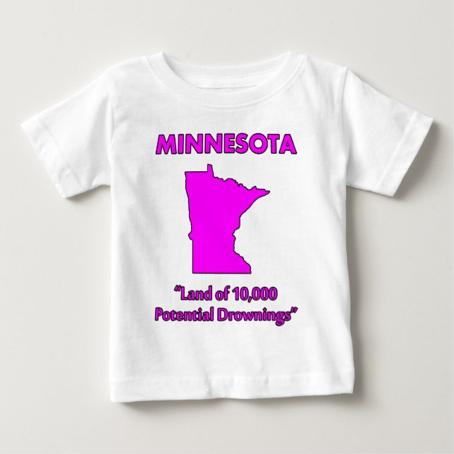 T-shirt Minnesota - Terra de 10.000 Afogamentos Potenciais (Frente)