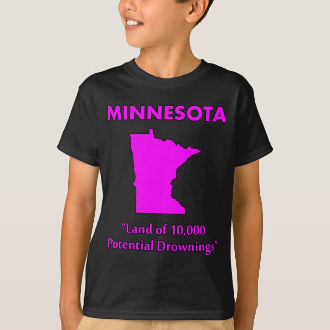T-shirt Minnesota - Terra de 10.000 Afogamentos Potenciais (Frente)