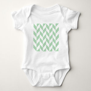 T-shirt Mint Green Herringbone Pattern