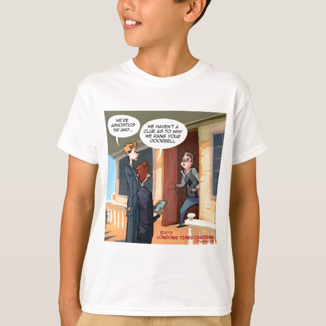 T-shirt Missionários Agnósticos Engraçado (Frente)