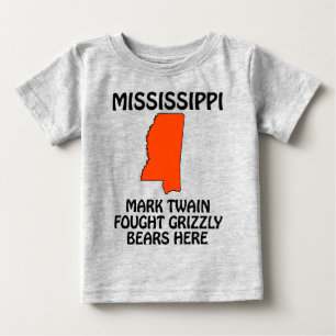 T-shirt Mississipi - Mark Twain Lutou Ursos Grizzly Aqui